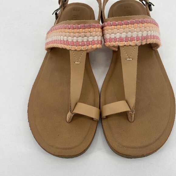 TOMS Womens Pink Beaded Embroidered Slip-On Bohemian Sandals Size 7.5 - Picture 3 of 8